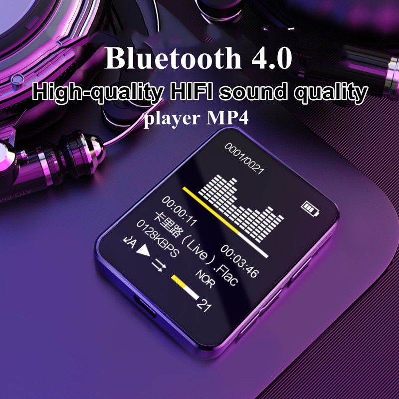 2022 Metal MP3 player MP4 16/32G Bluetooth 4.0 touch screen 1.8 inch built-in speaker with e-book radio recording video playback