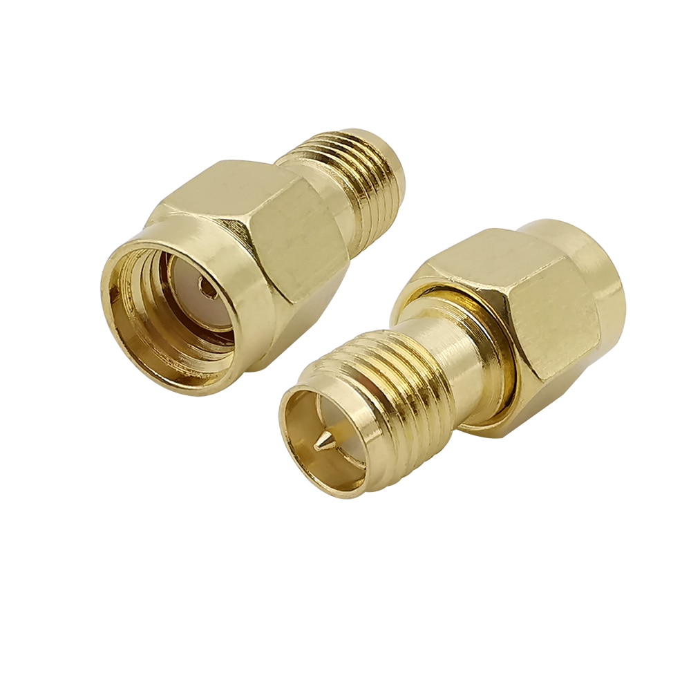 1Pcs Connector RP SMA Male to RP-SMA Female Straight RF Coaxial Adapter