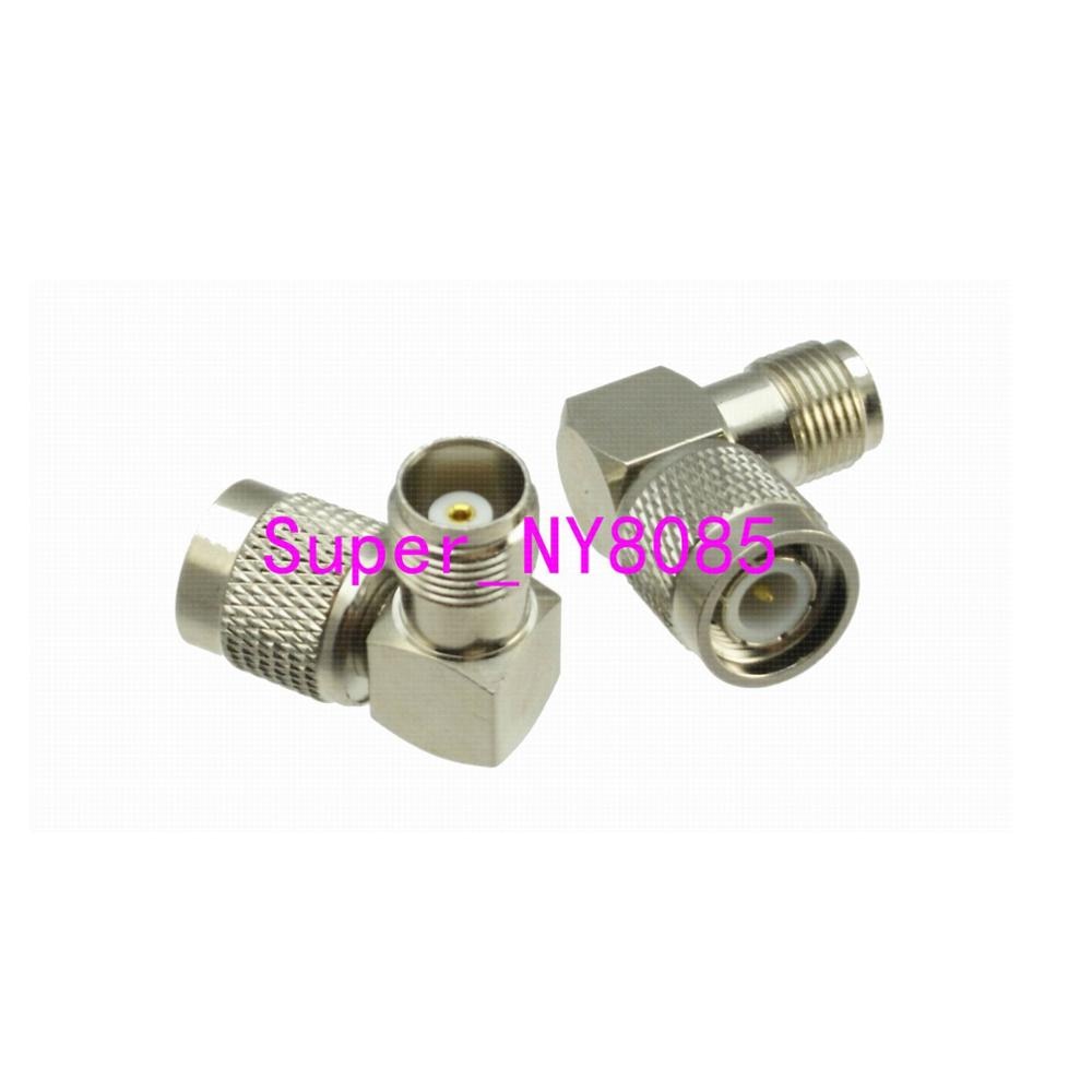1Pcs TNC male plug to TNC female jack right angle in series RF adapter connector Wore Terminals