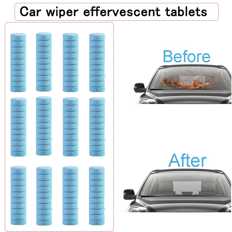 10/20Pcs Wiper Glass Cleaner Concentrate Sheet, Car Windshield Cleaning Effervescent Sheet, Household Bathroom Ultra-clean Sheet