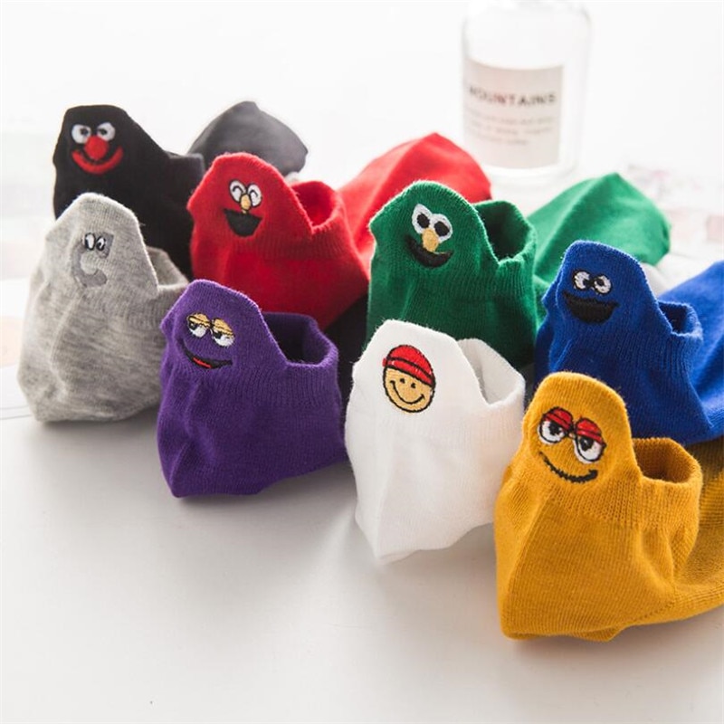 Women Lovely Cartoon Short Socks Spring Summer And Autumn Colorful Fun Ankle Women's And Ladies Embroidered Cartoon Socks