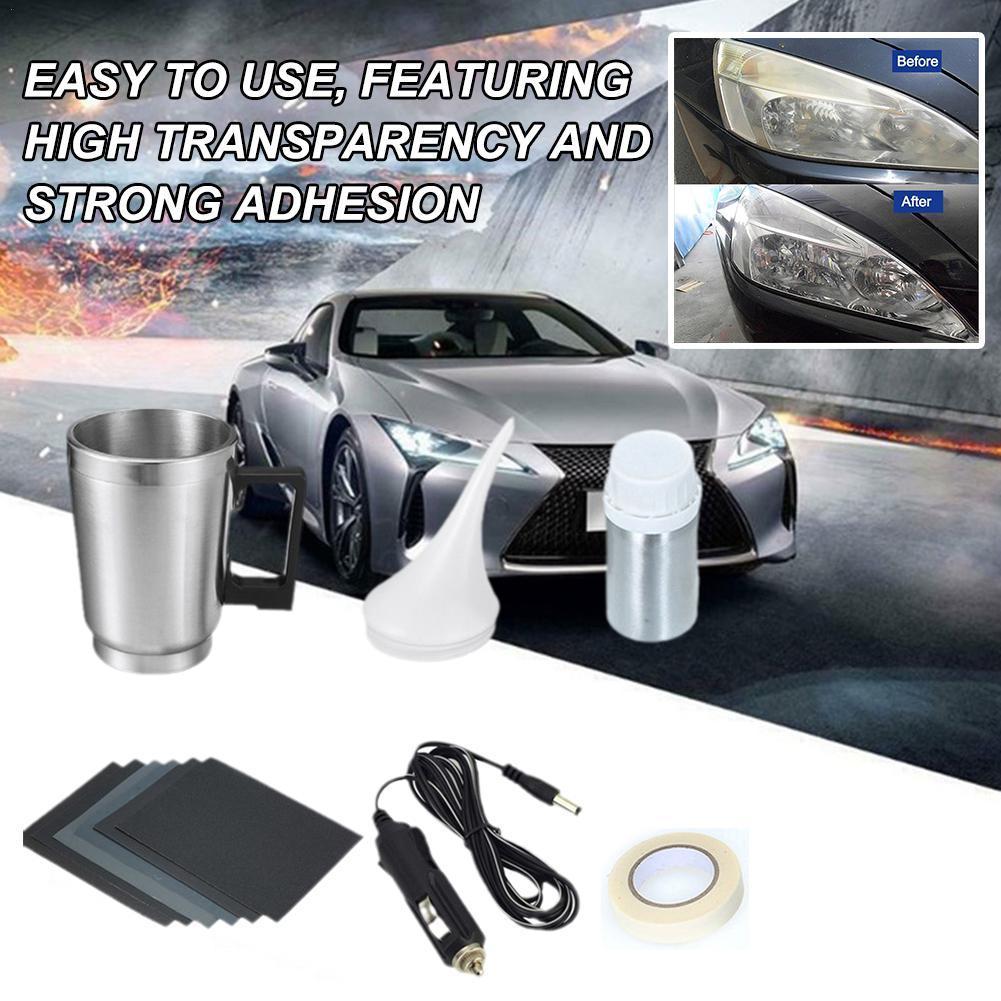 Car Headlight Polish Restoration Kit Polisher Polymer Liquid Polishing Kit Car Light Repair Scratch Car Headlight Repair Kits