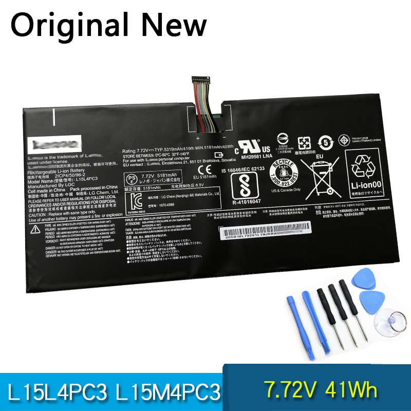 NEW Original Battery L15L4PC3 L15M4PC3 For Lenovo IdeaPad IdeaPad Miix 720-12IKB 80VV005WGE 80VV002NGE 80VV002QGE MIIX5 Pro