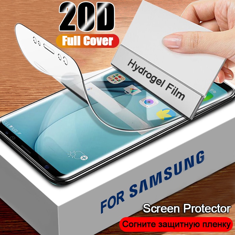 HD Hydrogel Film on For Samsung Galaxy A5 A7 A9 J2 J3 J7 J8 2018 Film A6 A8 J4 J6 Plus 2018 Screen Protector Film Case