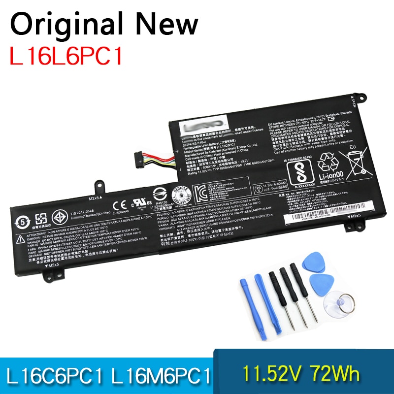 NEW Original Battery L16C6PC1 L16M6PC1 L16L6PC1 For Lenovo YOGA 720-15IKB 720-15IKB-80X7 720-15IKB-80X70091GE 11.52V 72Wh