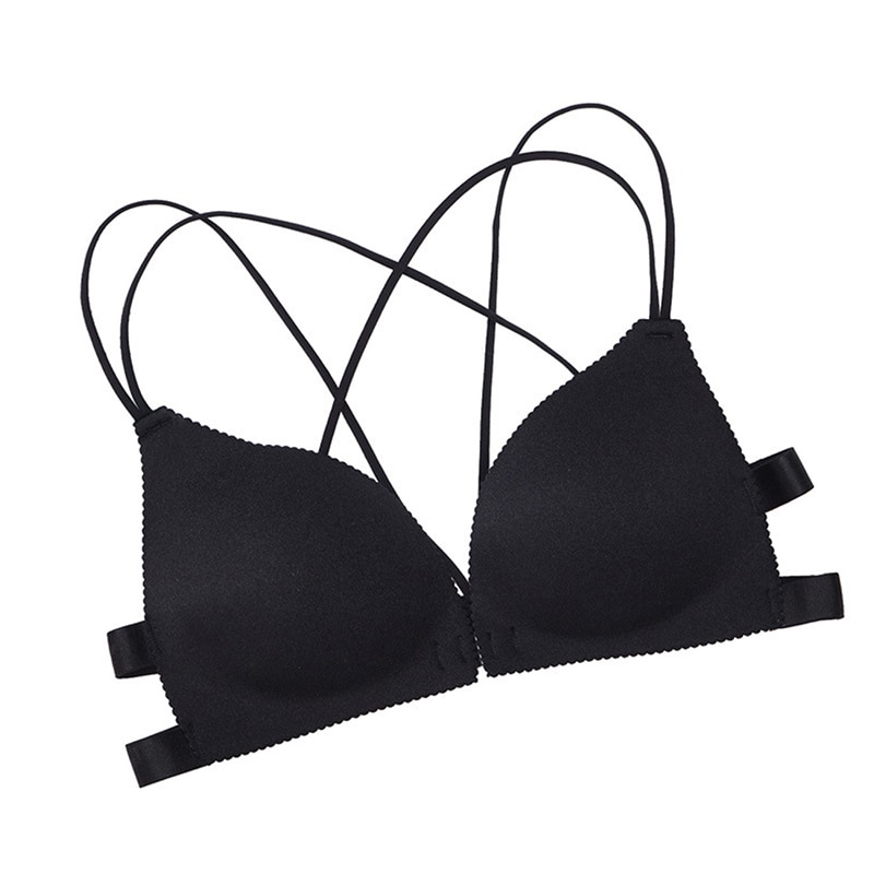 Front Buckle Beauty Back Bra No Steel Ring Small Chest Gather Up Slim Bra Beauty Back Bra Without Steel Ring Gathering