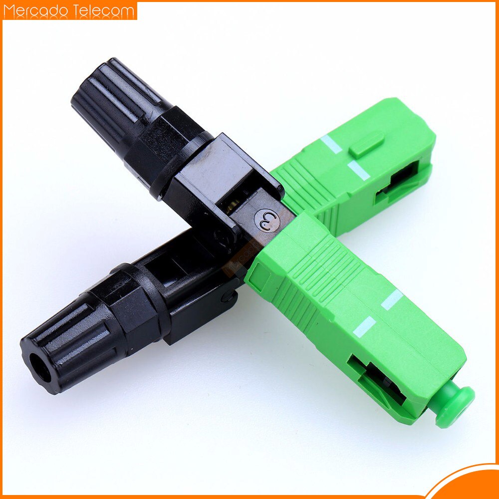 50-400pcs SC APC Fiber Optic Fast Connector Single Mode Fiber Optic Adapter FTTH Fiber Quick Connector Field Assembly