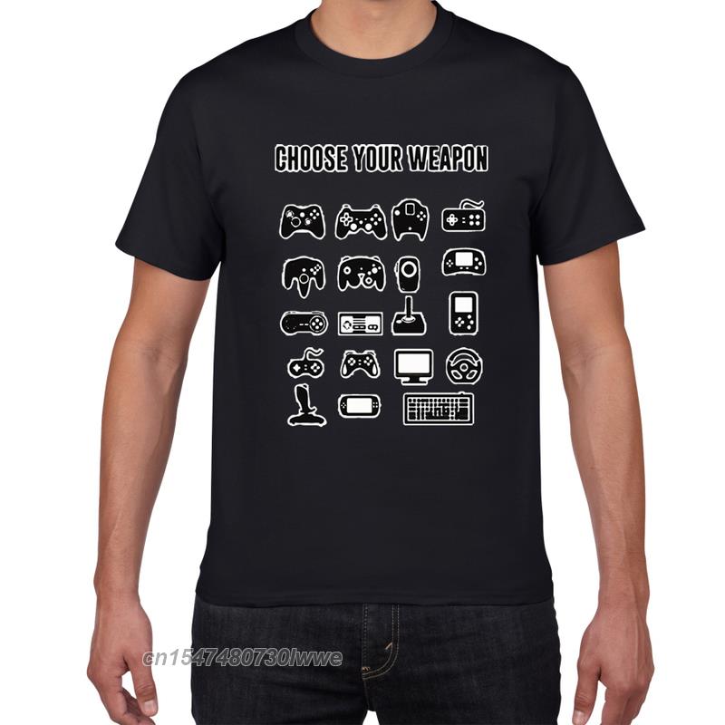 Choose Your Weapon Gamer Novelty Video Games Sarcastic Mens Humorous T Shirt Game Fan Game Controller Streetwear Men Tshirt Men