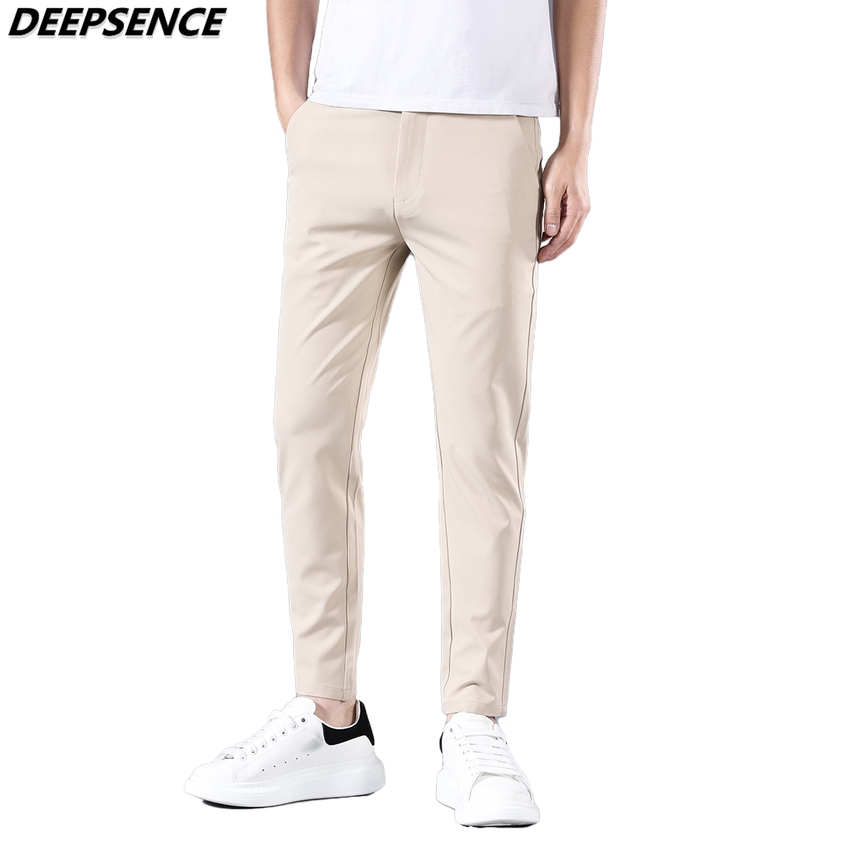 Men's 2022 New Formal Wear Casual Pants Daily Versatile Smart Casual Slim Straight Men Breathable Ankle-Length Pants Men 29