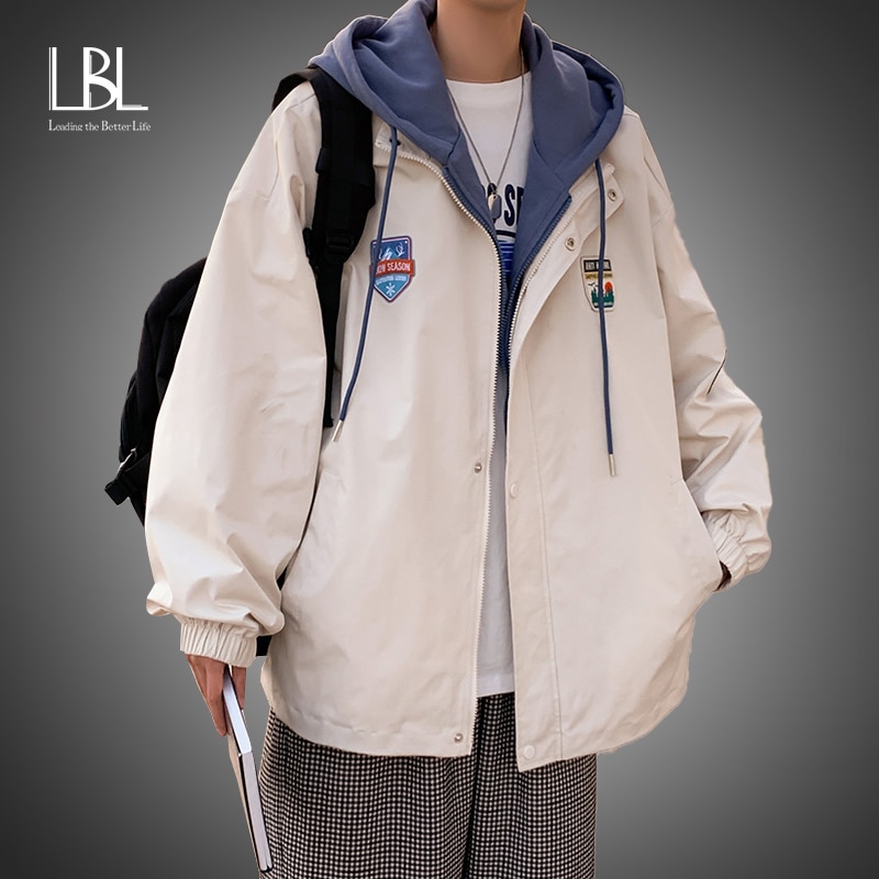 2022 Men's Jacket Fashion Spring Autum Casual Streetwear Hoodie Jacket Men Waterproof Clothes Mens Windbreaker Coat Male Ou