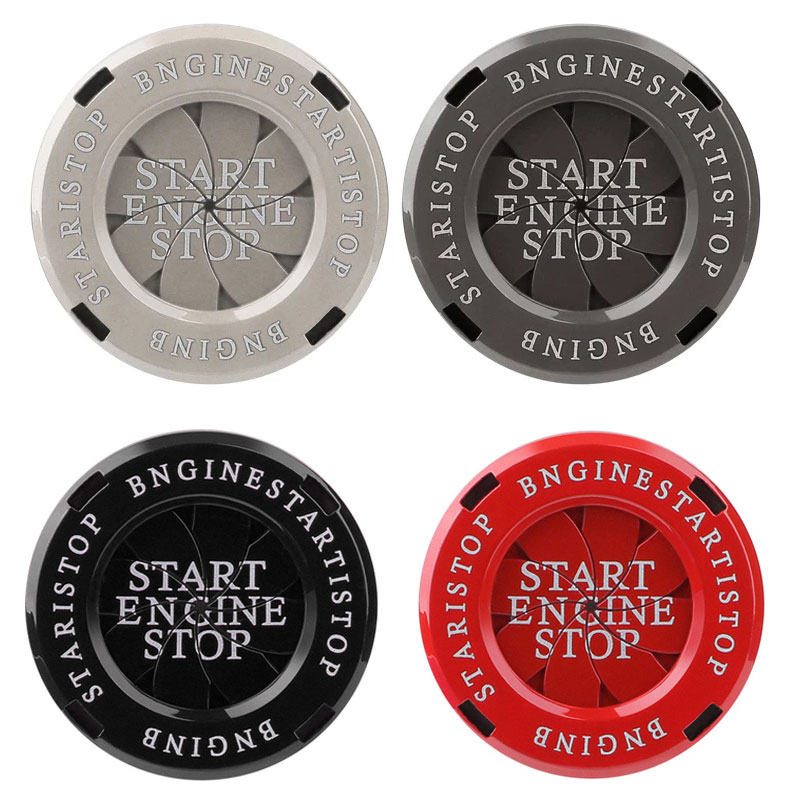 Car Ignition Switch ring blade-type rotation Protection Cap Auto Engine Start Stop Button Cover Interior Accessory Decor Sticker