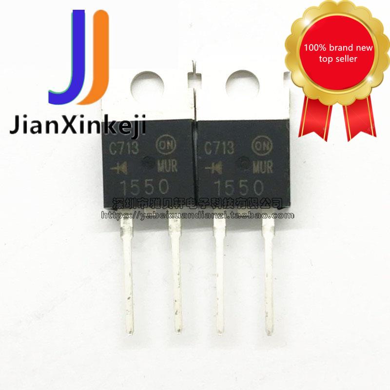 10pcs100% orginal new MUR1550 U1550G 15A 500V fast recovery diode two feet straight plug TO-220 in stock