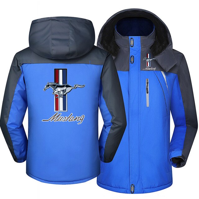Nova jaqueta de inverno masculino para mustang blusão à prova de vento à prova dwindproof água engrossar velo outwear outdoorspo