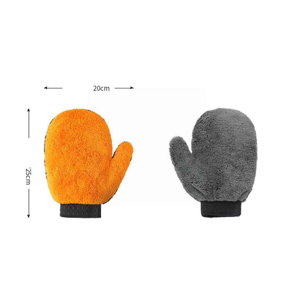 Car Wash Gloves Microfiber Coral Fleece Cleaning Wash Care Cloth Tools Thick Mitt Glove Cleaning Washing Auto Wipe Double-f Z7d6
