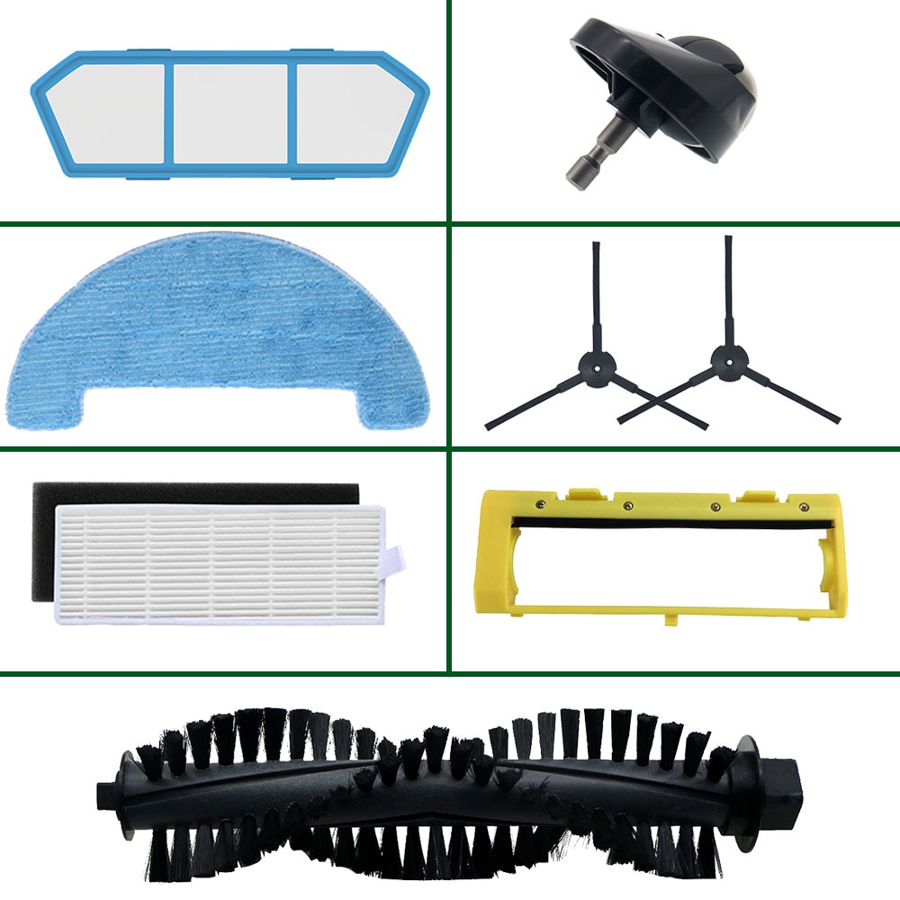 Roll Brush Cover Wheel Main Primary Side Brush HEPA Filter Mop Cloth for Chuwi iLife A4 A4s A40 Robot Vacuum Cleaner Replacement