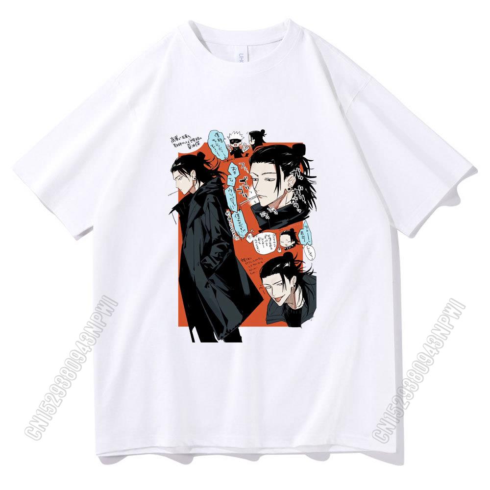 Japan Anime Jujutsu Kaisen T-Shirt Funny Geto Suguru Print Men Women Korea 100% Cotton Crewneck T Shirt Casual Tshirt