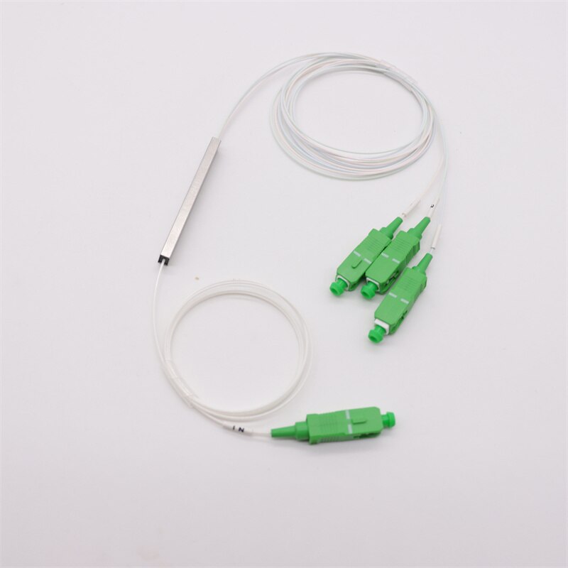Free shipping 5-10pcs/lot PLC Splitter 1X3 SC/APC SM 0.9mm G657A1 PVC 1m FTTH Fiber Optic PLC Splitter