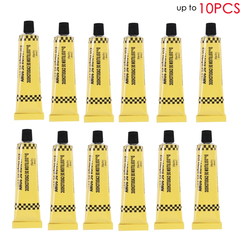 Up to 10PCS Repairing Glue 12ml Portable Strong Adhesive Glue Car Motorcycle Bicycle Tire Repairing Universal Liquid Glue Agent