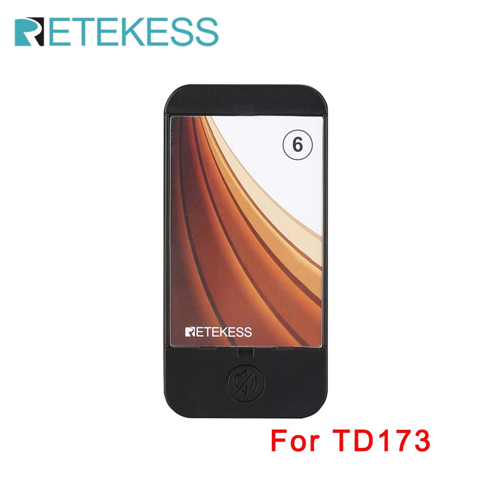 Retekess 1PC Coaster Buzzer Receiver For TD173 Restaurant Pager 7 Prompt Mode For Cafe Food Court Truck Church Nursey Clinic