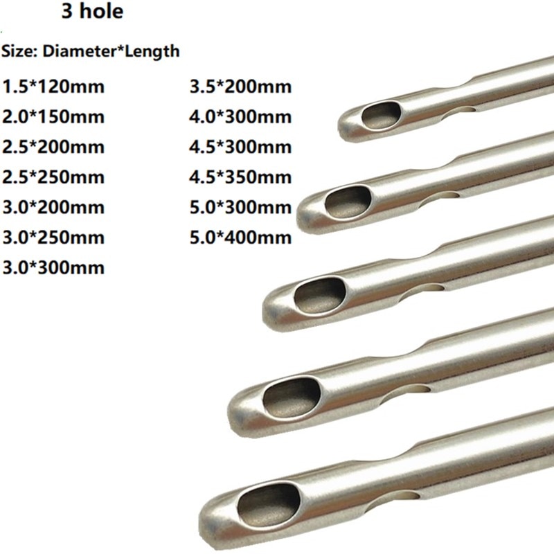 Three Hole Liposuction Cannula Aspirator Fat Harvesting Cannula Fat Transfer Needle Stainless Steel Fat Transplantation Kit