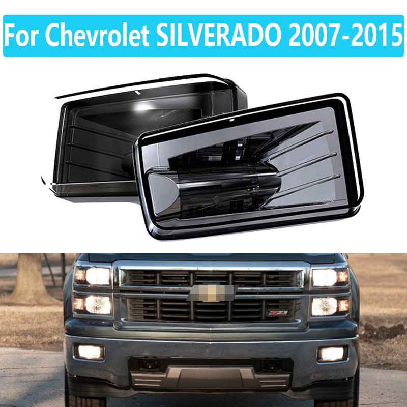 1Set For Chevrolet SILVERADO 2007-2015 LED Front fog lights daytime running lights fog lamp assembly Special car accessories