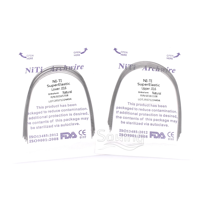 Niti Super Elastic Wires Orthodont Materials Archwires Nickel Titanium Upper Lower 014 016 Archwire For bracket