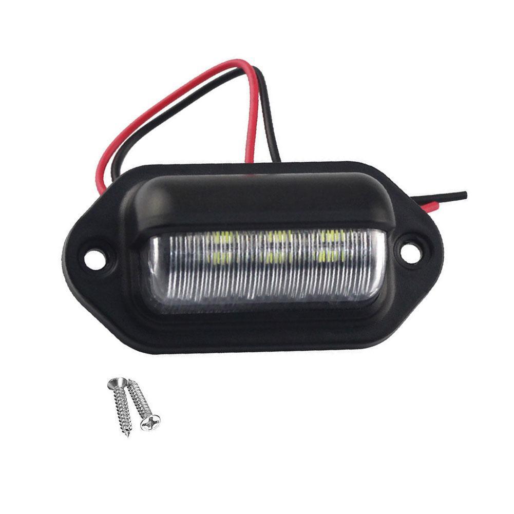 1Pc 6 LED Car Truck License Plate Lights Trunk Reading Lamp Universal License Taillight for RV Trailer Van Boat