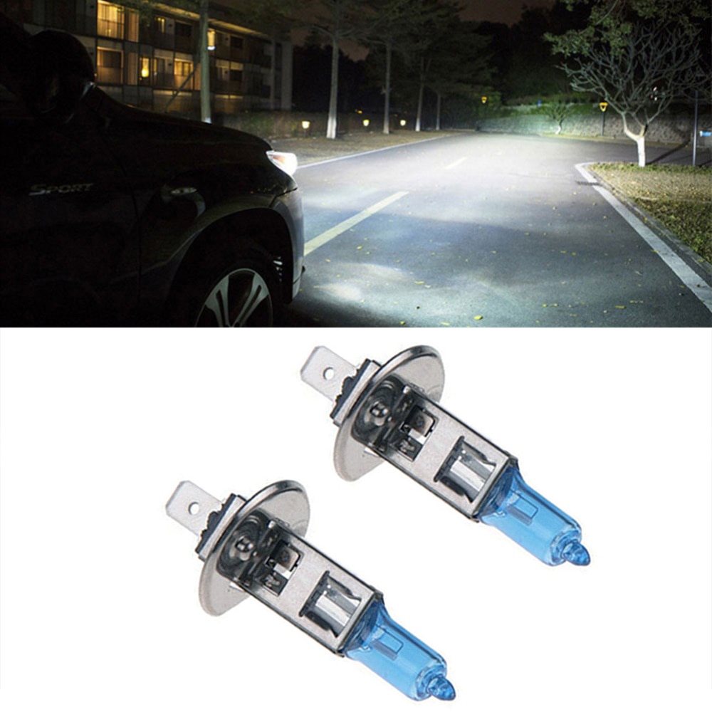 2pcs H1 Car Headlight Halogen Bulb 12V 100W Super Bright White Light 6000k Head Lights Lamp Halogen Bulbs Car Accessories