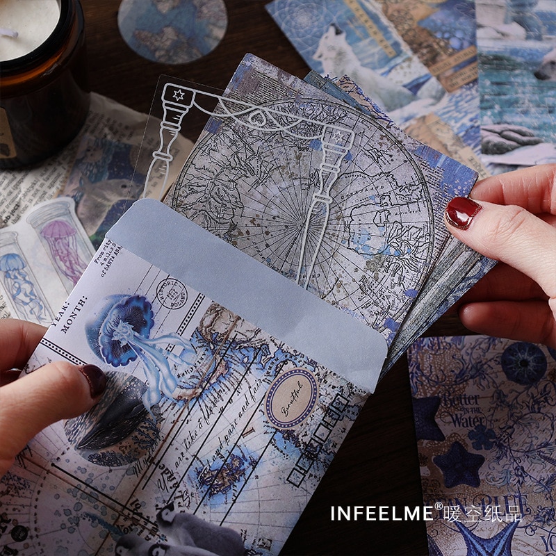 100 Pcs Flora Space Vintage Sticker Pack Decoupage Paper Junk Journal Kit Scrapbook Planner Sticker Supplies For Art Journaling