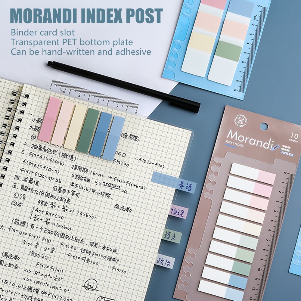 Transparent Index Tabs Flags Sticky Note Stationery Children Gifts Waterproof Self-Adhesive Memo Notepad School Office Supplies