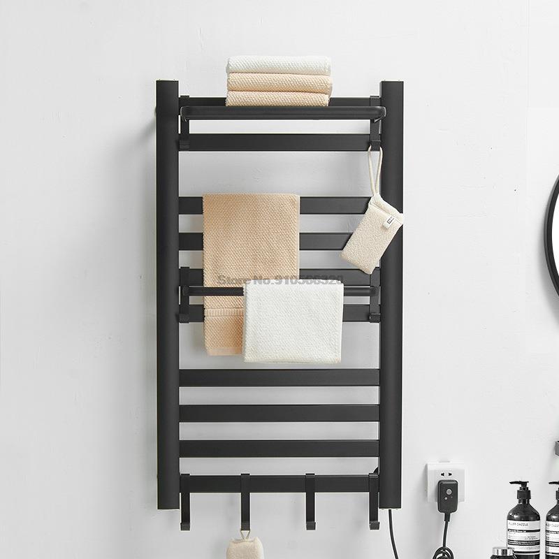Electric Heated Towel Rack, Bathroom Towel Drying Rack, Heated Bath Towel Rack, Intelligent Constant Temperature Free Punching