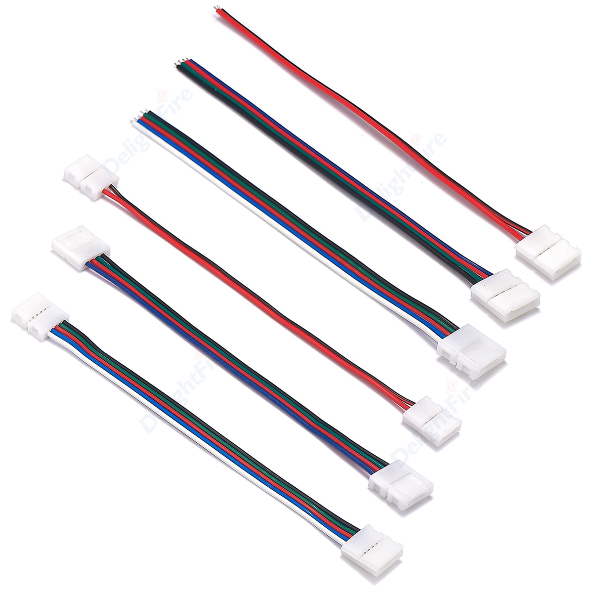 2pin 8mm LED Strip Connector With Cable 22AWG 15cm 2pin 10mm led tape connectors For Ws2812b SMD 2835 Single Color LED Strip RGB