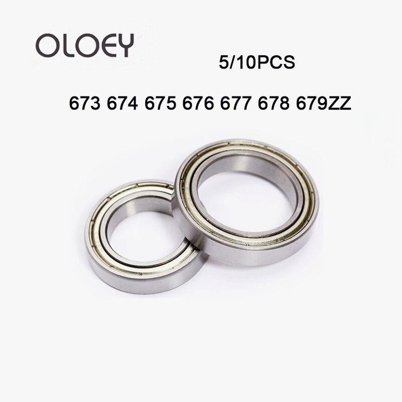 5/10pcs/Lot 673zz,674zz,675zz,676zz,677zz,678zz,679zz Thin Wall Deep Groove Ball Bearing Miniature Bearing Brand New