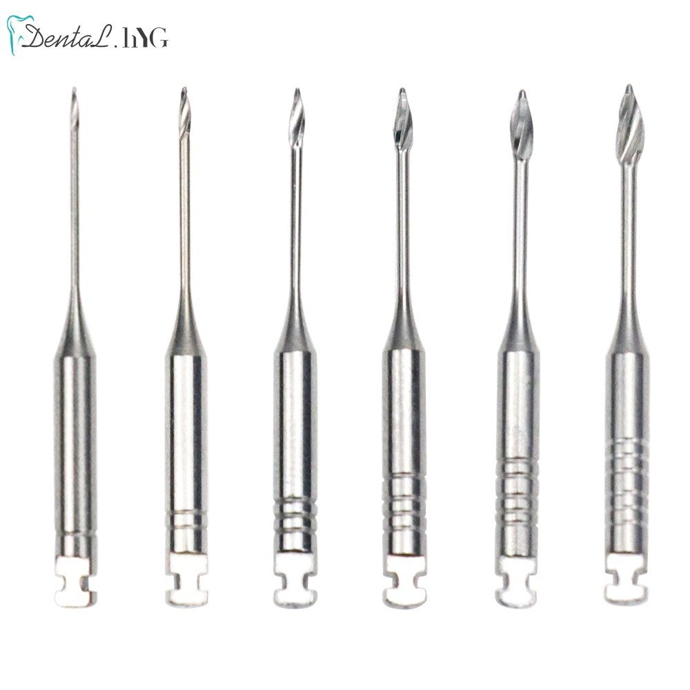 6Pcs/Pack Dental Endodontic Gates Drill Glidden Rotary 32mm Engine Use Stainless Steel Endo Files #1-6