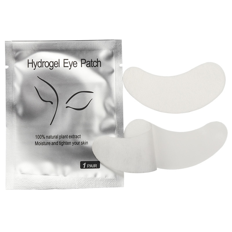 50 Pairs False Eyelash Hydrogel Pad Gel Patch Eyelash Extension Paper Stickers Lint Free Under Eye Pads Makeup Supplies Tools