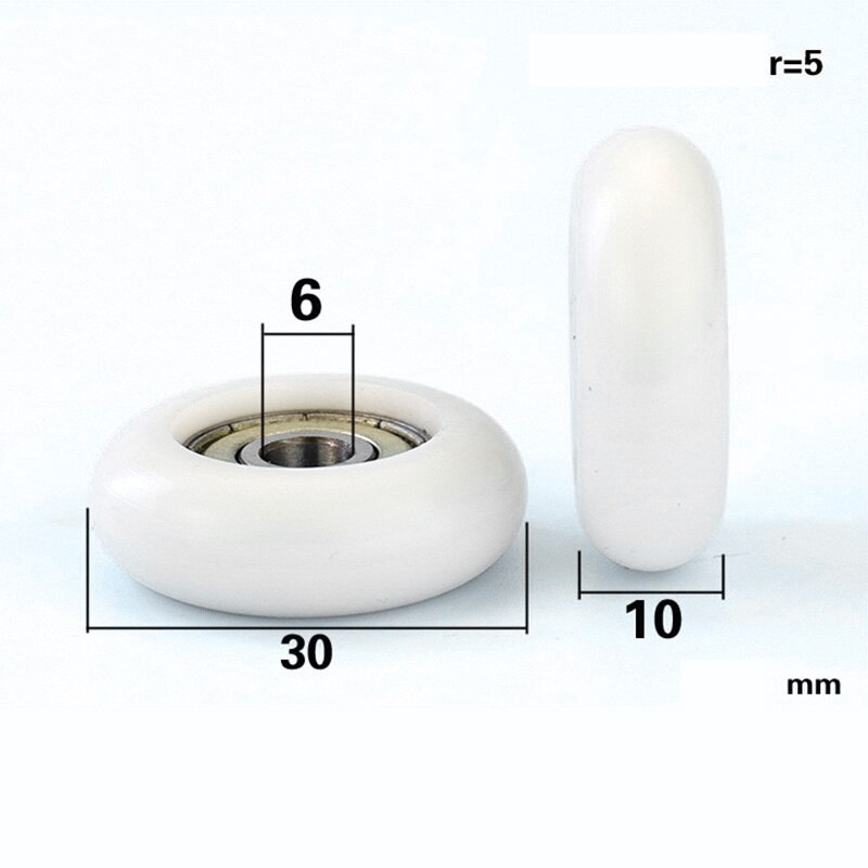 5PCS 6*30*10mm 626 bearing rolling bearing pulley POM wheel 10mm track guide wheel/rolling wheel