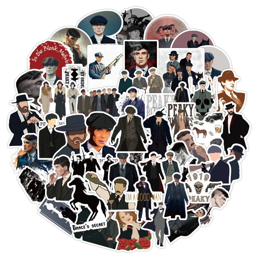 10/50Pcs Peaky Blinders Stickers Tommy Shelby graffiti Stickers for DIY Luggage Laptop Skateboard Motorcycle Bicycle Stickers