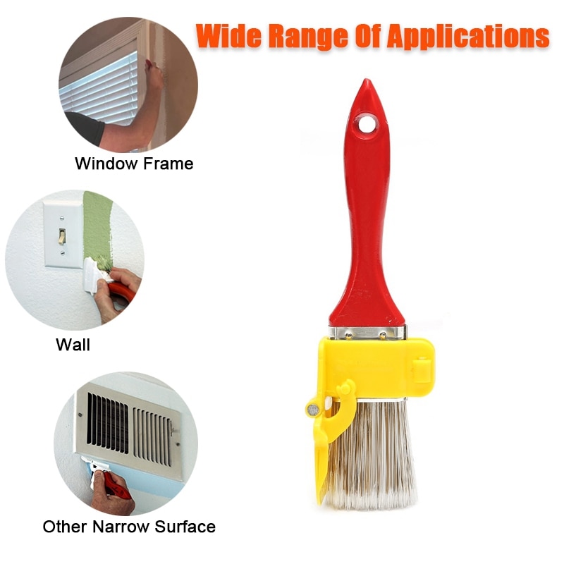 1Set Clean Cut Profesional Edger Paint Brush Edger Brush Tool Multifunctional Imitation Wool Roller Brush Tool