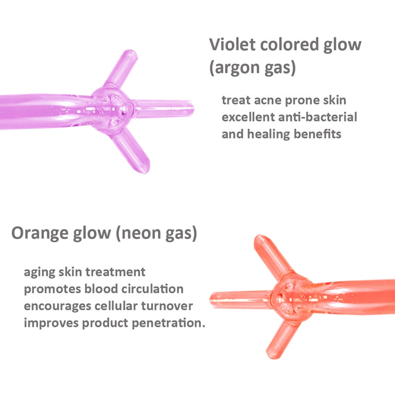 2022 New Replacement Electrotherapy Wand Glass Tube for High Frequency Electrode Electrotherapy Facial Skin Care Machine