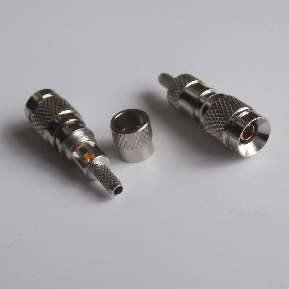 RF DIN 1.0/2.3 CC4 Male Plug Crimp for Cable RG174 RG316 LMR100 RG179 Cable BRASS RF Connector Adapter