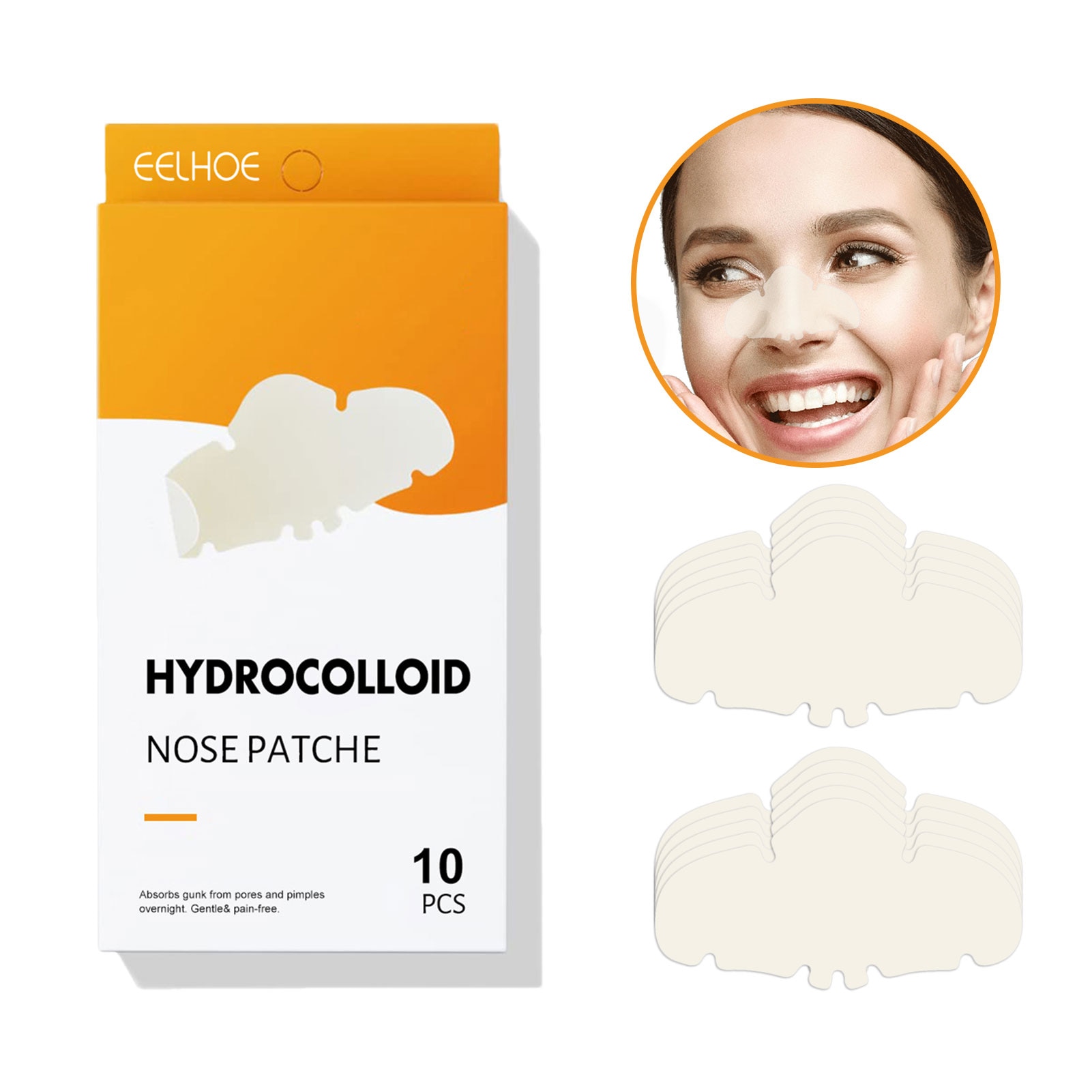 Hydrocolloid Pore Patch Nose Patch Cleans Pores To Remove Blackheads And Ac-ne Patches For Nose Pores Pimples Zits And Oil