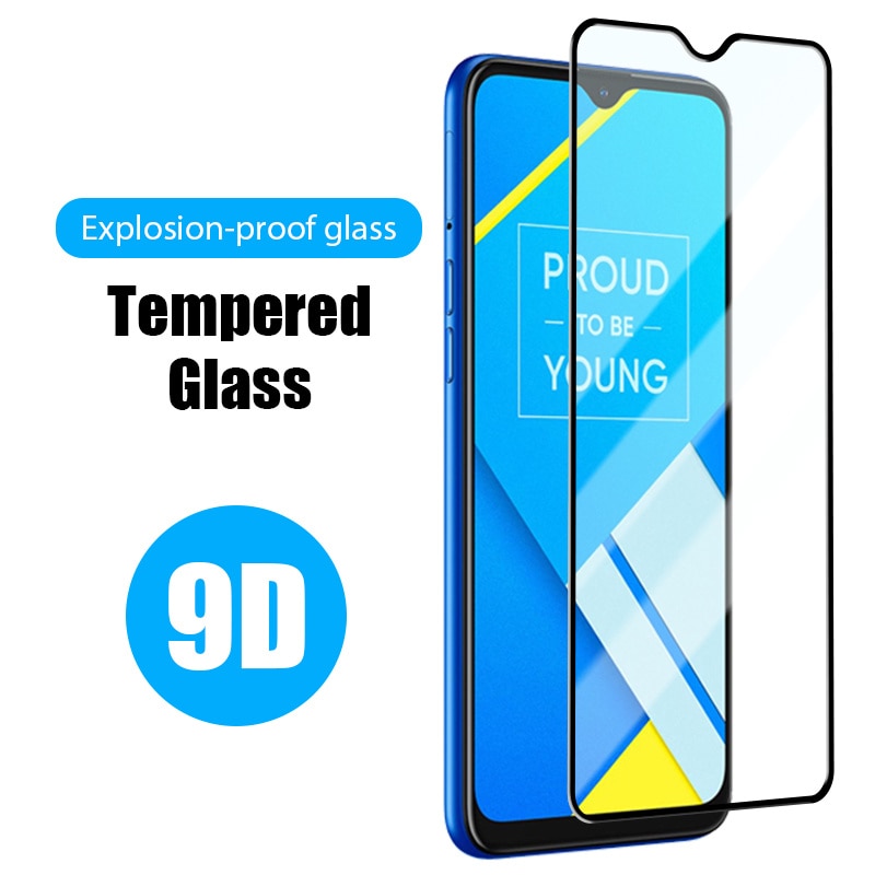 9DFull coverage screen protector glass for realme 7 7i 6 6i Global 6s protective glass for realme c17 c15 c12 c11 c3i c3 c2 c1