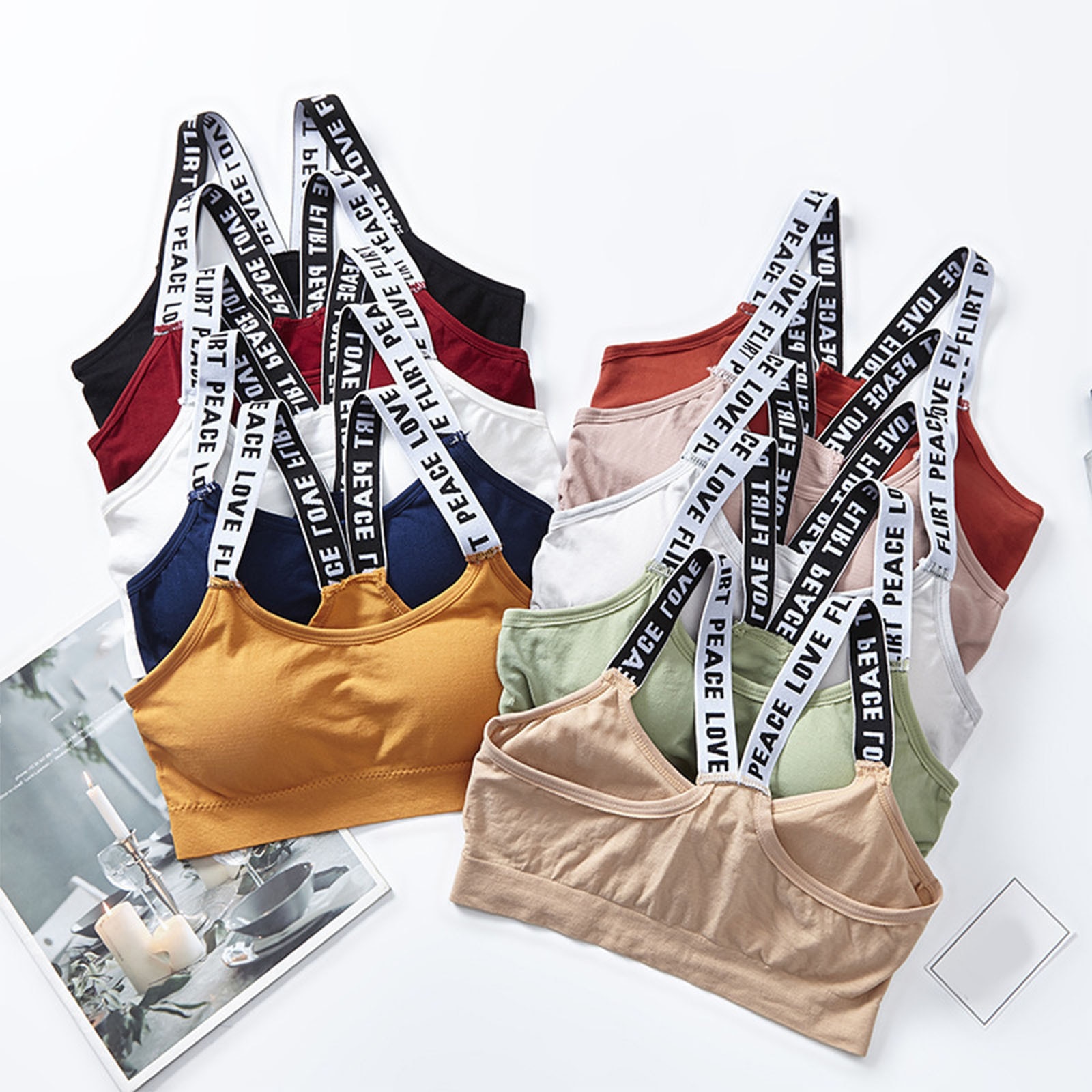 Women Sports Sexy Bra Tops For Gym Top Fitness Running Female Pad Sportswear Vest Tank Tops Sport Push Up Bralette Seamless Bras