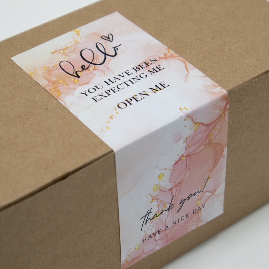 10-30pcs 6x15cm Decoration Waterproof Thank you Stickers Seal Labels Business Commodity Packaging Sealing Stickers Package Label
