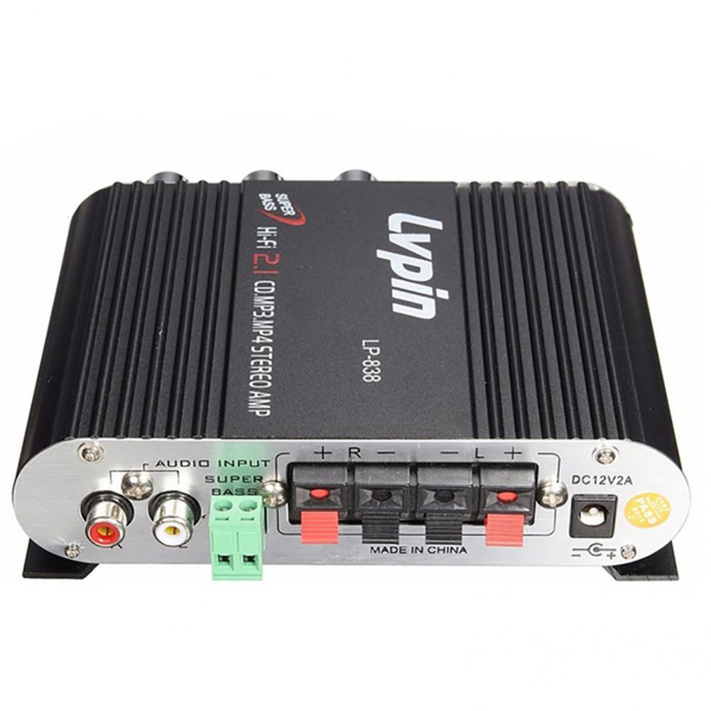 Mini Smart Super Bass HiFi Stereo Amplifier 12V Stereo Amplifier Fine Workmanship for Home