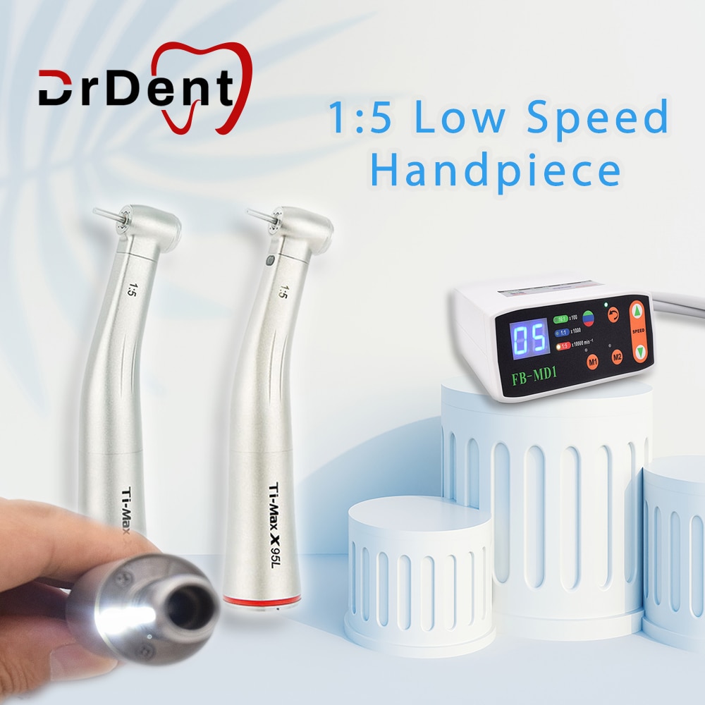 TI MAX X95L TYPE 1:5 Dental Angl Against Contra Angle spray Product Low Speed Handpiece led Fiber Optic Tools