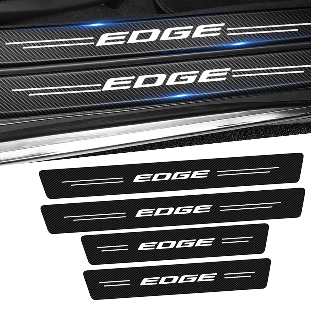 Car Door Threshold Sill Sticker for Ford Edge 2021 2020 2019 2018 2017 2016 2015 2014 2013 2012 2011 2010 2009 Accessories 4Pcs