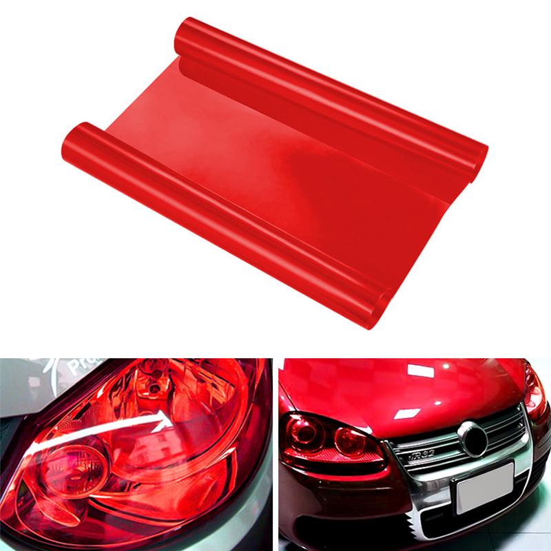 Red Car Light Headlight Taillight Tint Styling Waterproof Protective Vinyl Film Tintting Car Sticker Accessories 30X60/150CM