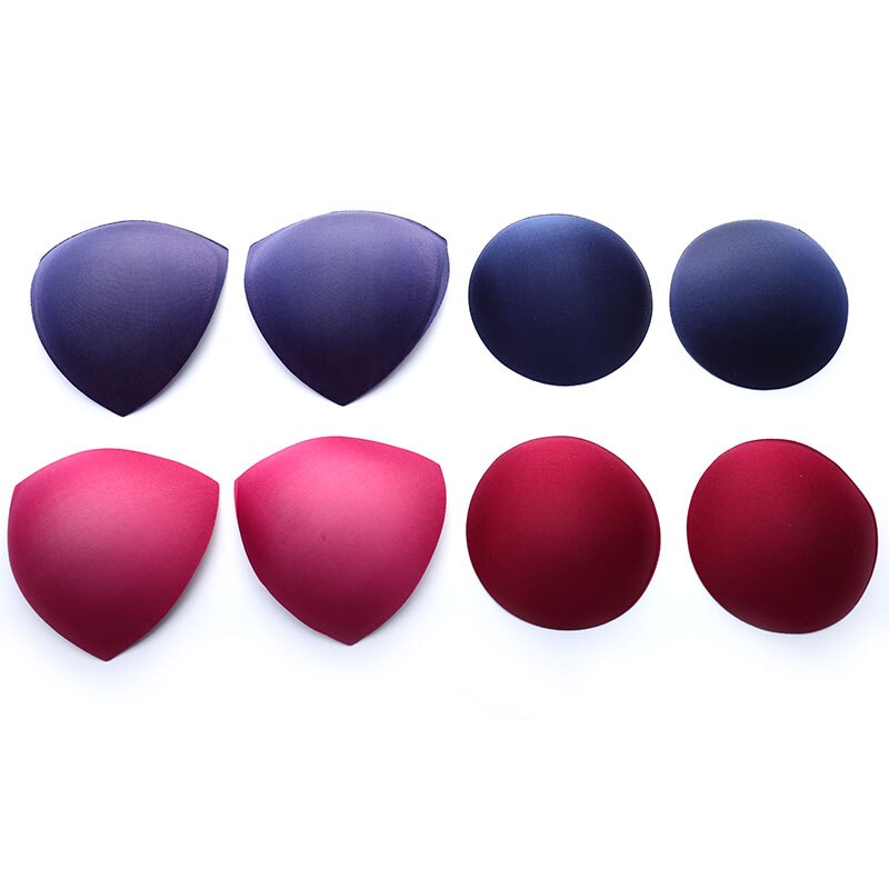 1pair Sponge Bra Pads Push Up Breast Enhancer Removeable Bra Padding Inserts Cups For Swimsuit Bikini Padding Intimates