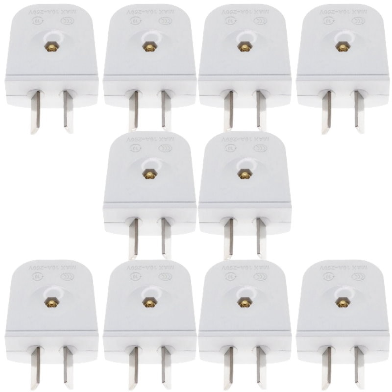 (10 Lot) New Zealand, Australian, China Rotatable Pin DIY Rewireable Power Plug AC250V 10A
